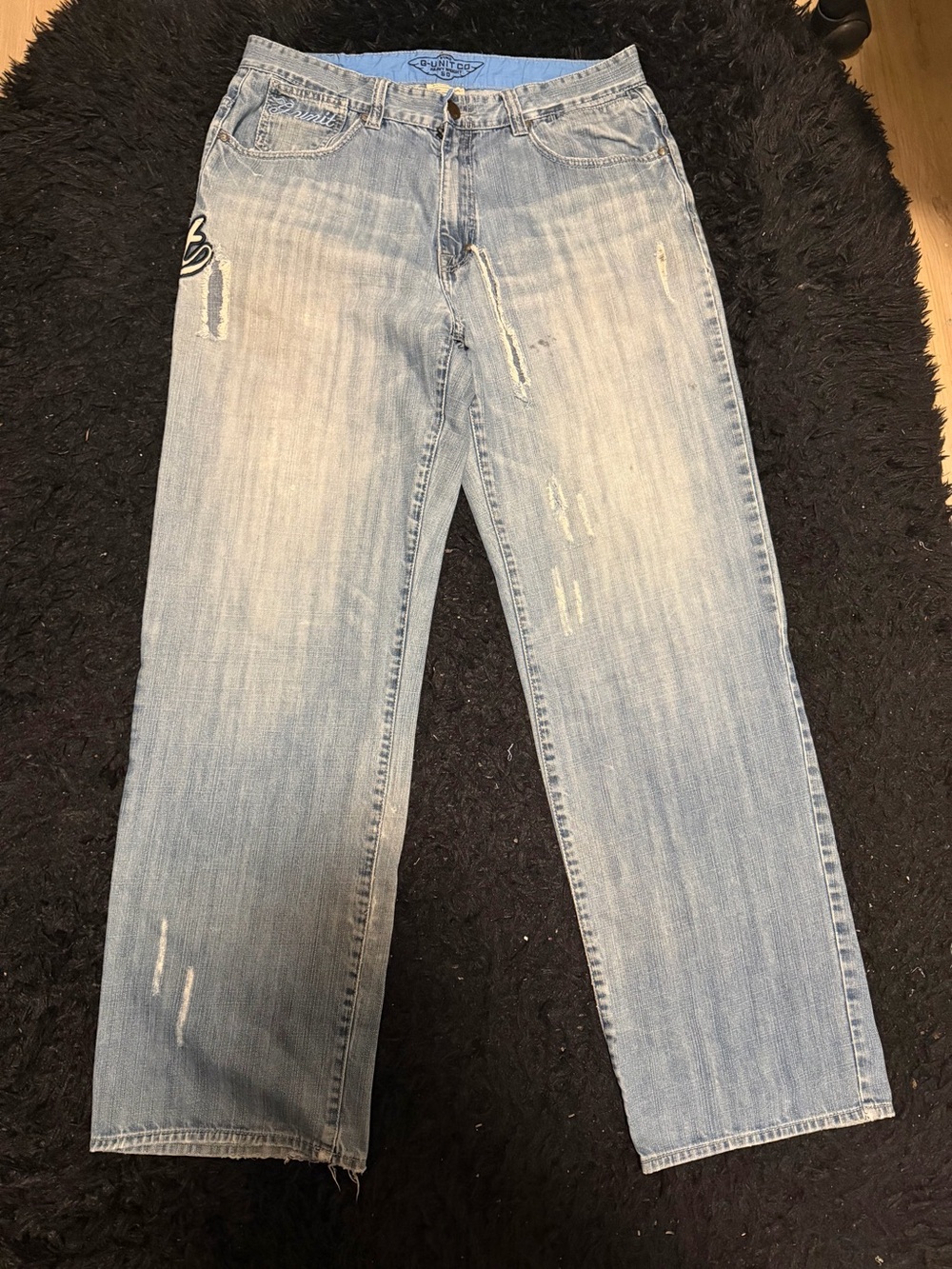G-Unit Relaxed Light Blue Distressed Men’s Jeans